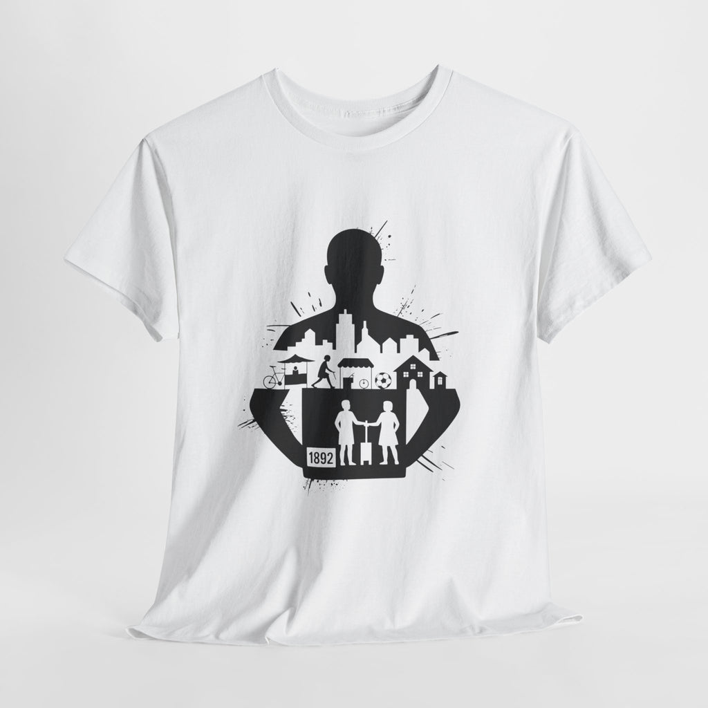 tottenham spurs abstract special Urban Silhouette Unisex Heavy Cotton Tee - Creative Cityscape Design