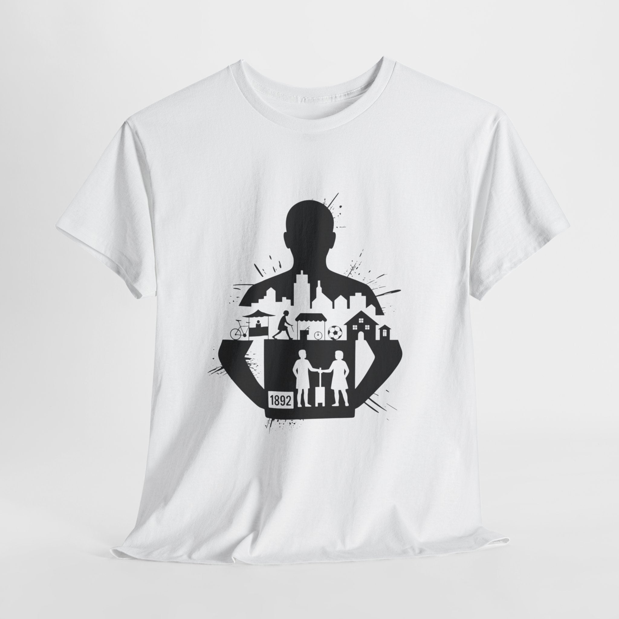 tottenham spurs abstract special Urban Silhouette Unisex Heavy Cotton Tee - Creative Cityscape Design