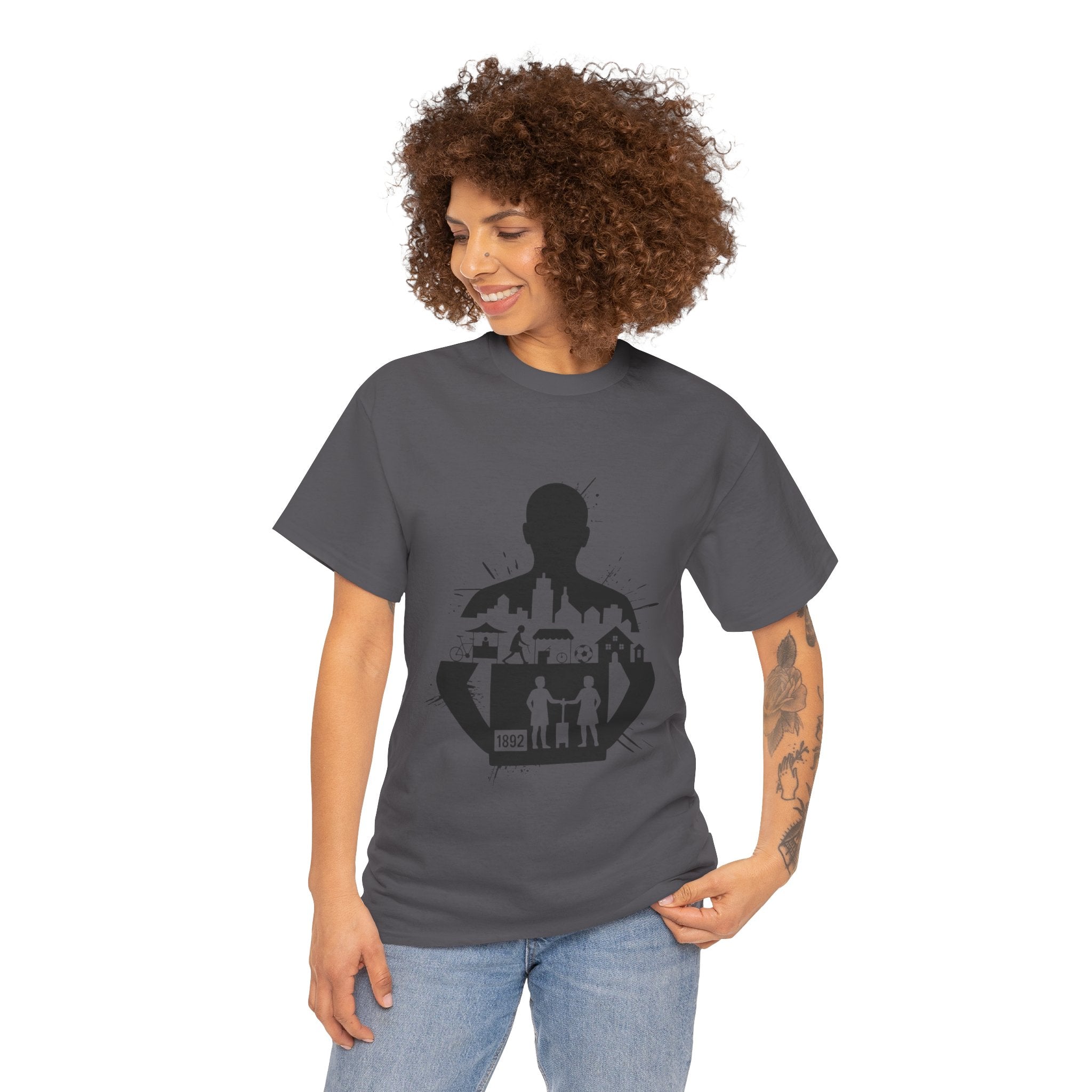 tottenham spurs abstract special Urban Silhouette Unisex Heavy Cotton Tee - Creative Cityscape Design