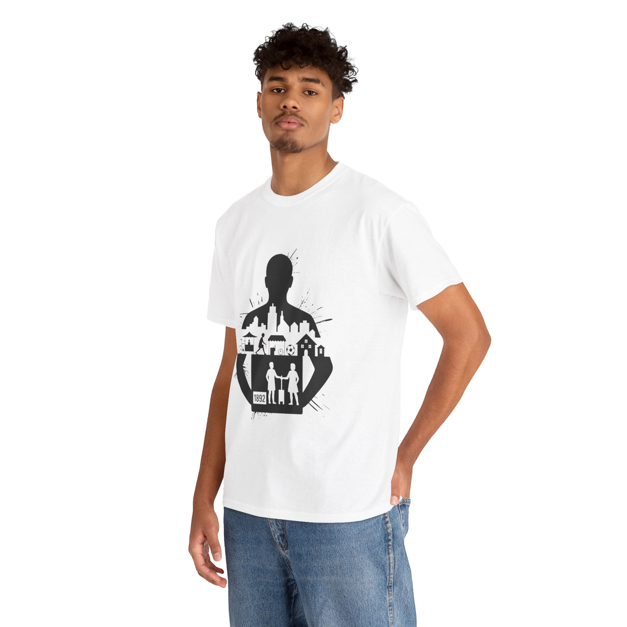 tottenham spurs abstract special Urban Silhouette Unisex Heavy Cotton Tee - Creative Cityscape Design