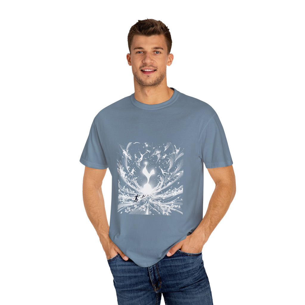 Artistic Flame Unisex T-Shirt - Garment-Dyed Graphic Tee