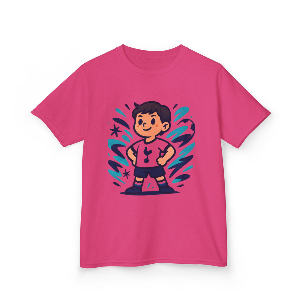 tottenham little spurs Superhero Kids Heavy Cotton Tee - Fun Cartoon Design for Playtime