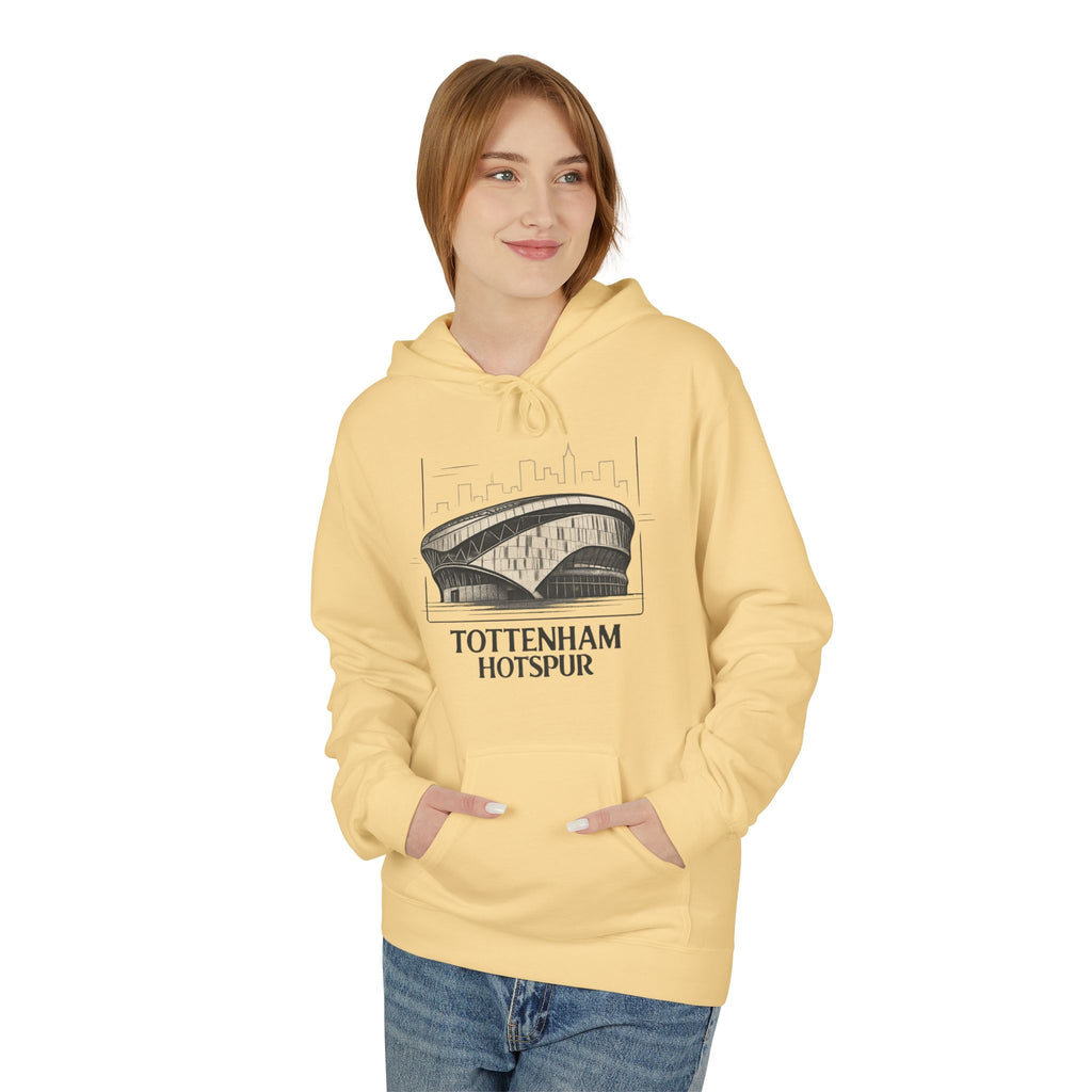 Tottenham Hotspur Stadium Hoodie — Vintage Stadium Illustration Football Fan Pullover