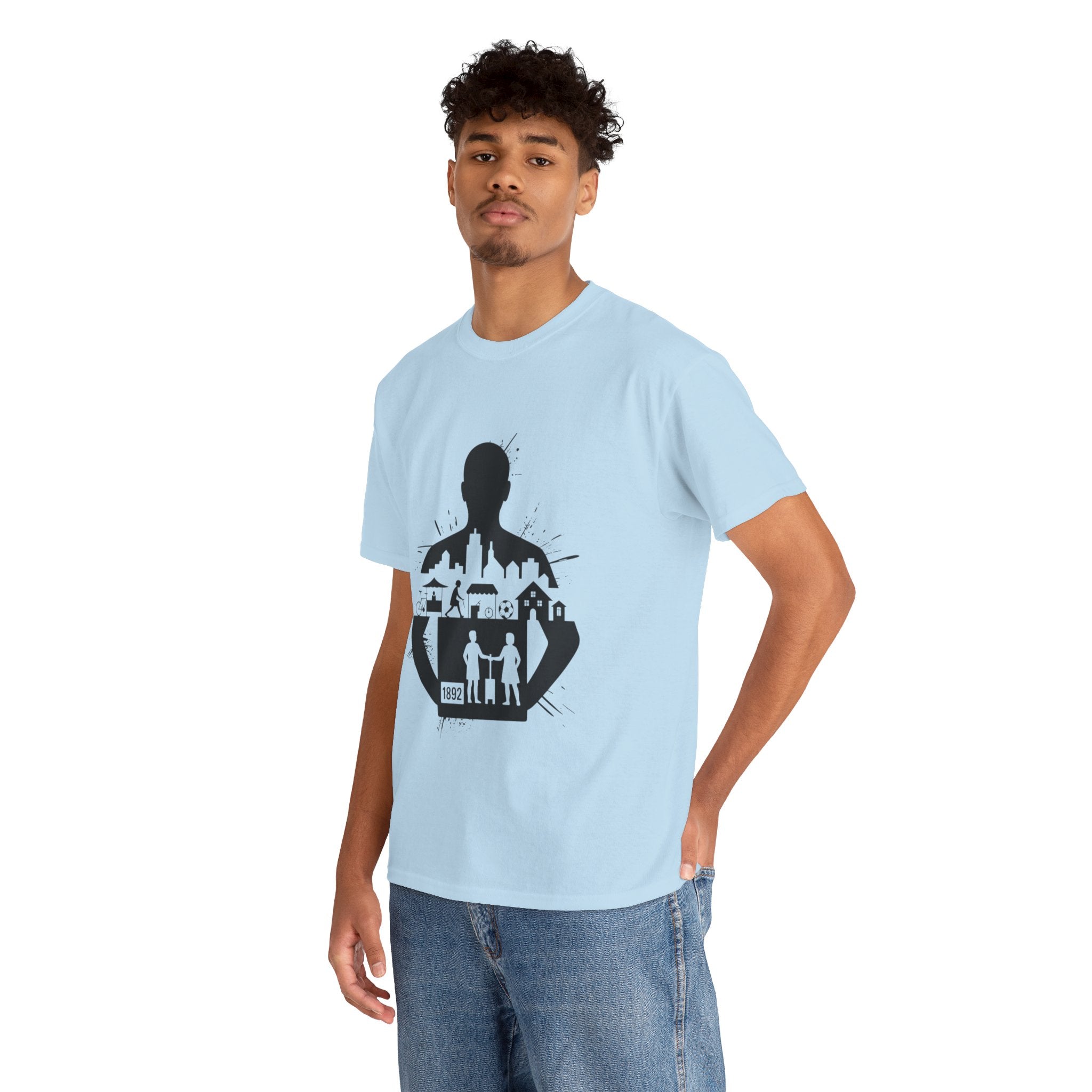 tottenham spurs abstract special Urban Silhouette Unisex Heavy Cotton Tee - Creative Cityscape Design