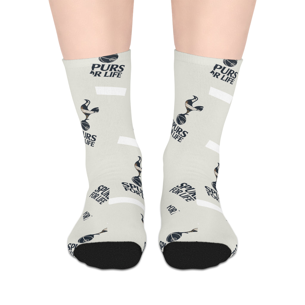 Tottenham spurs unofficial Inspirational Mid-Length Socks - Spread Positivity for Everyday Comfort