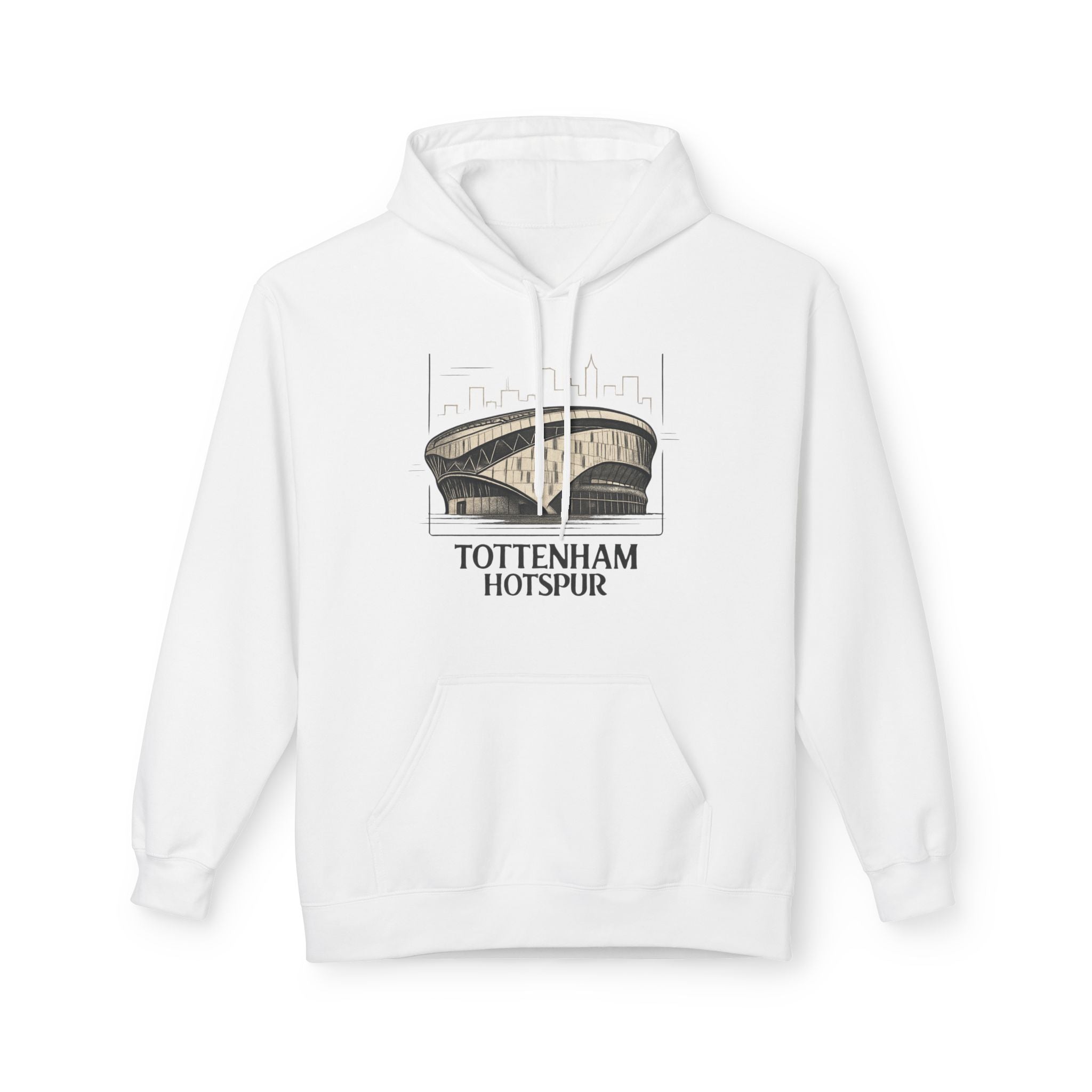 Tottenham Hotspur Stadium Hoodie — Vintage Stadium Illustration Football Fan Pullover