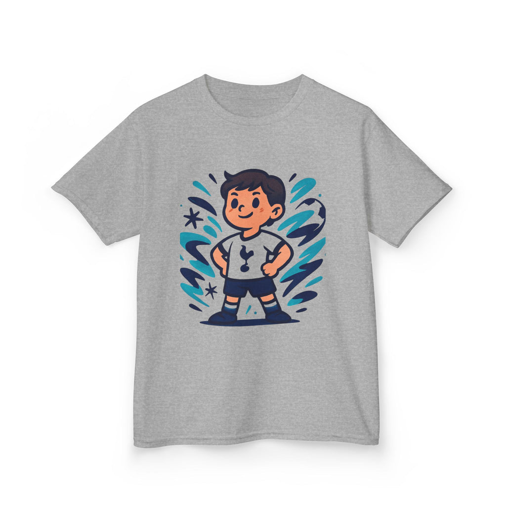 tottenham little spurs Superhero Kids Heavy Cotton Tee - Fun Cartoon Design for Playtime