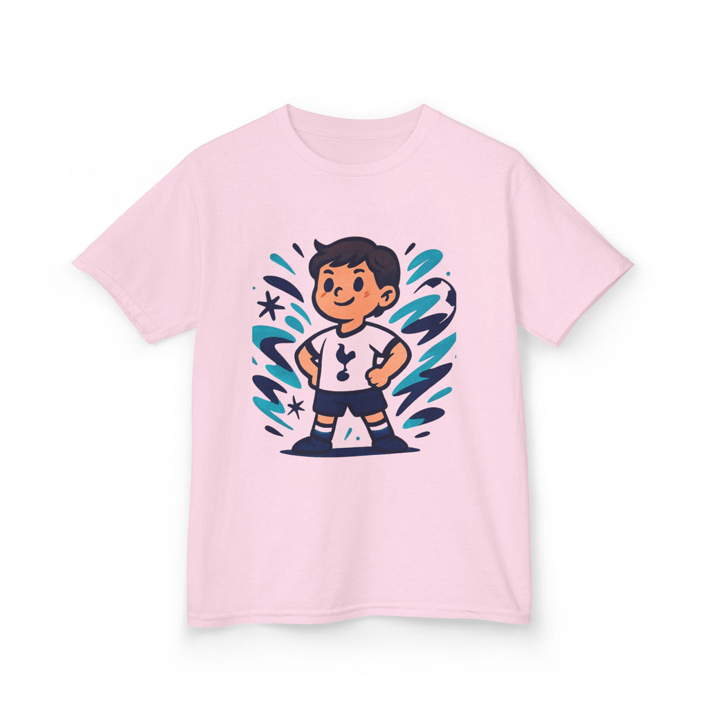 tottenham little spurs Superhero Kids Heavy Cotton Tee - Fun Cartoon Design for Playtime