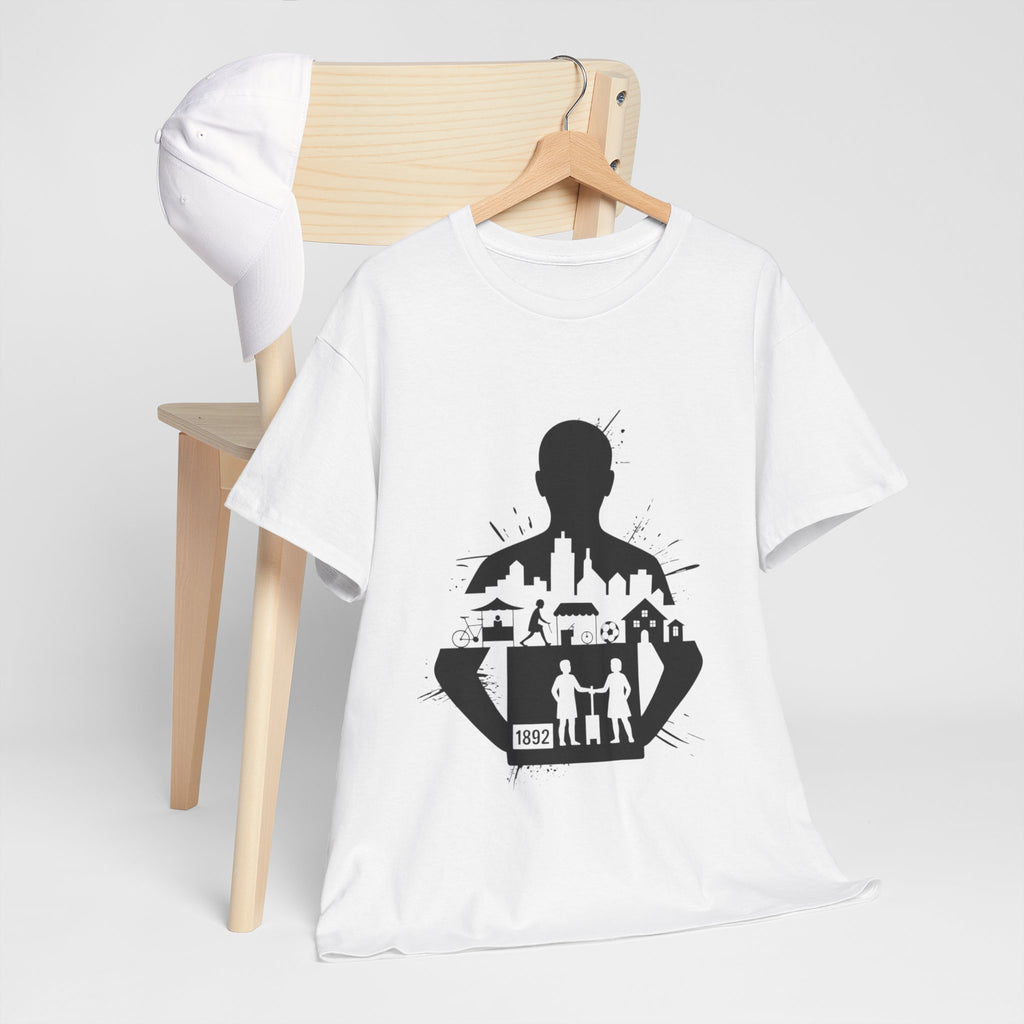 tottenham spurs abstract special Urban Silhouette Unisex Heavy Cotton Tee - Creative Cityscape Design