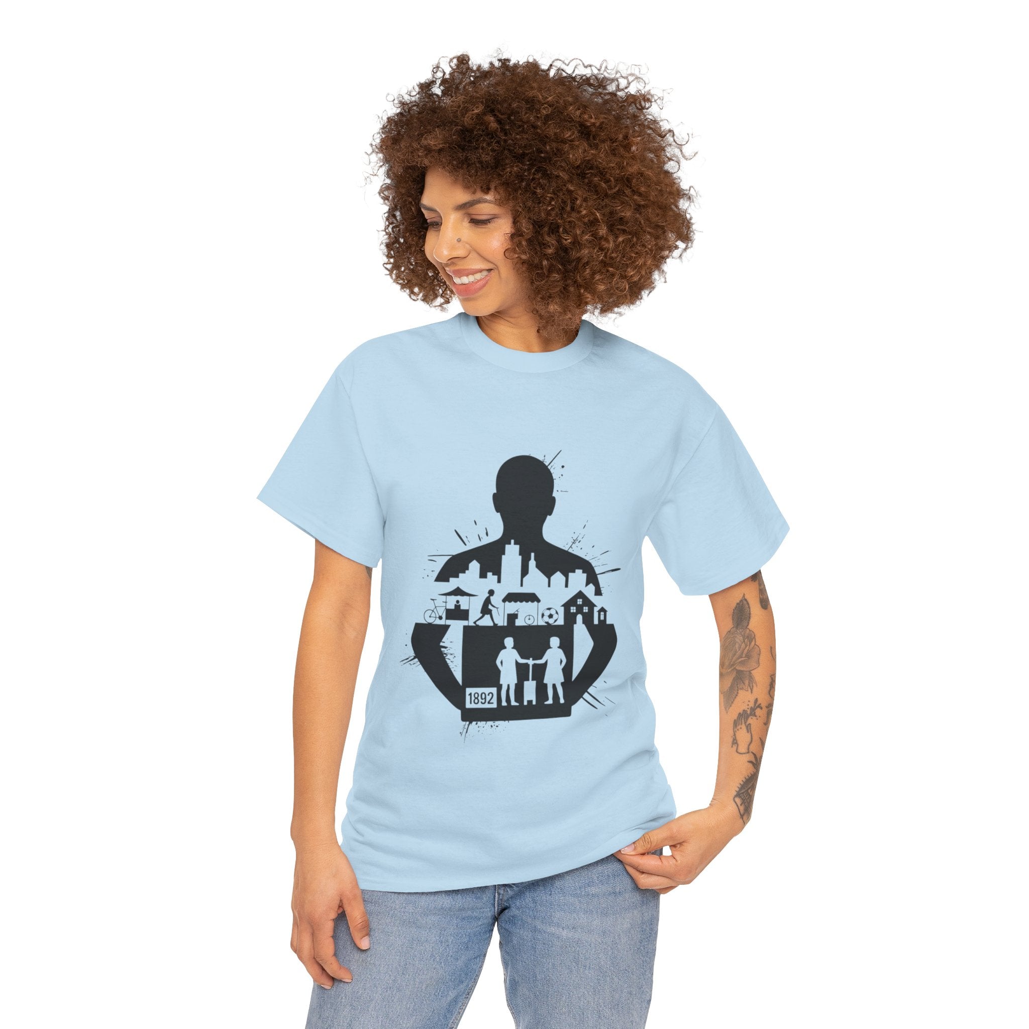 tottenham spurs abstract special Urban Silhouette Unisex Heavy Cotton Tee - Creative Cityscape Design