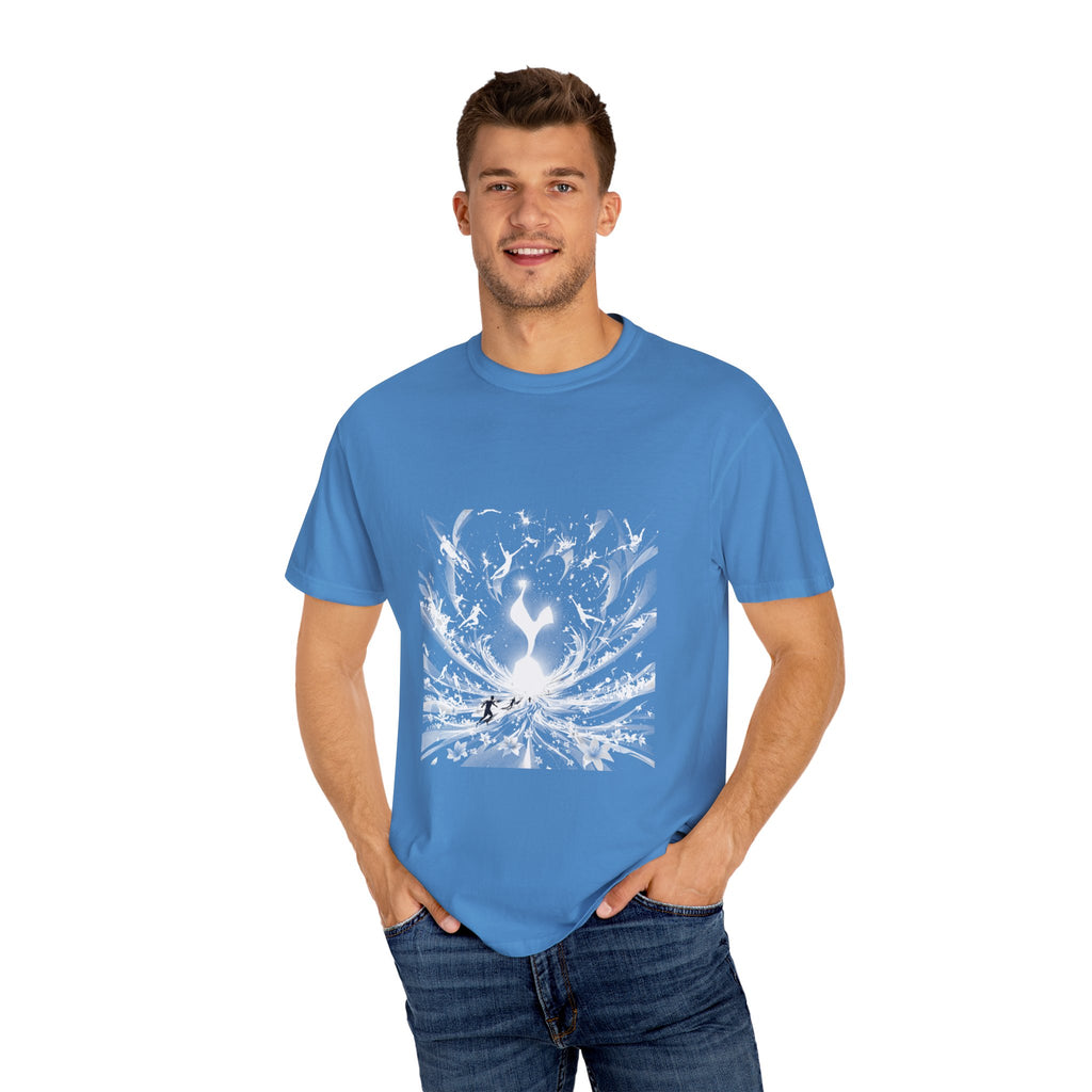 Artistic Flame Unisex T-Shirt - Garment-Dyed Graphic Tee