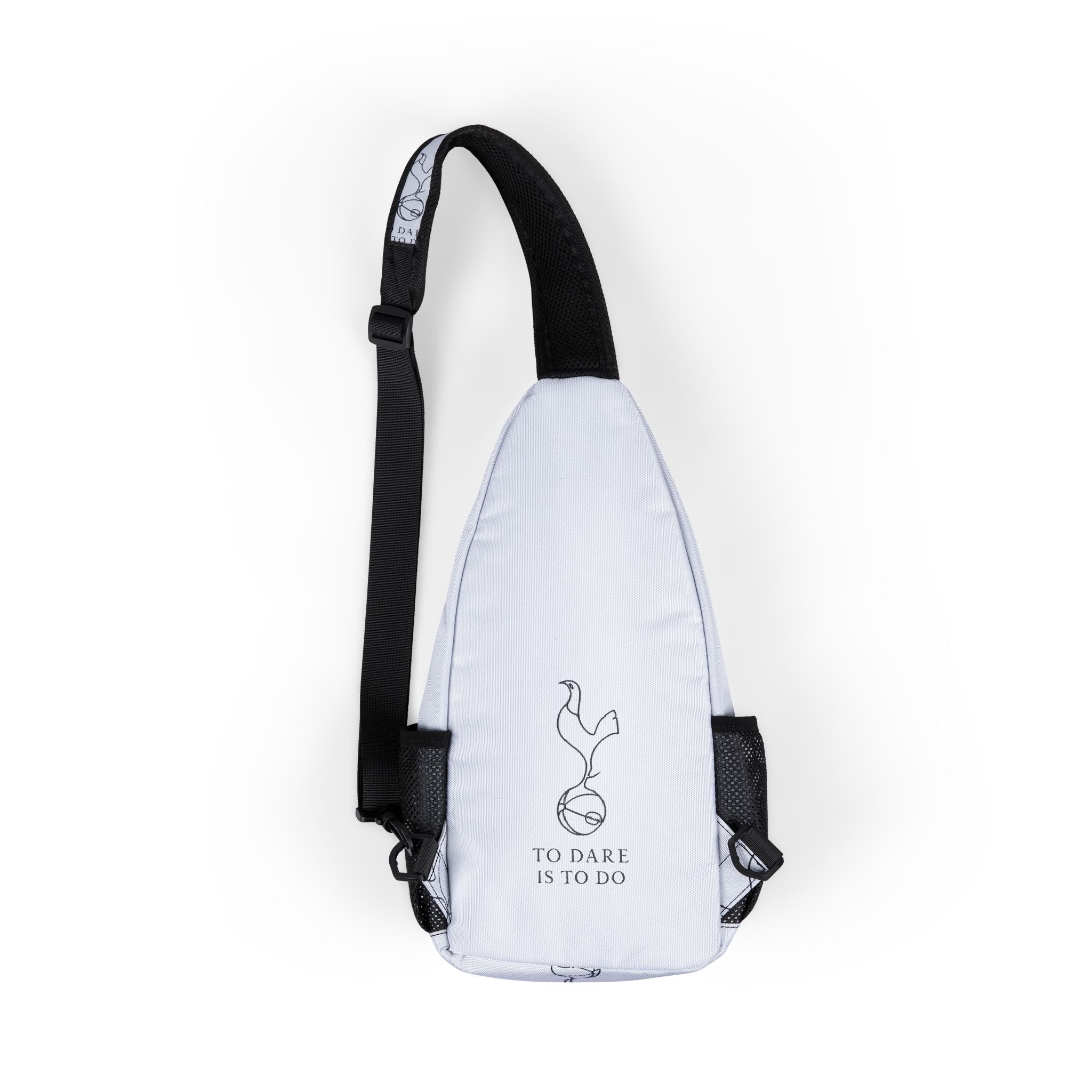 Minimalist White Chest Bag with Rooster Sketch & “To Plant is to Do” Print