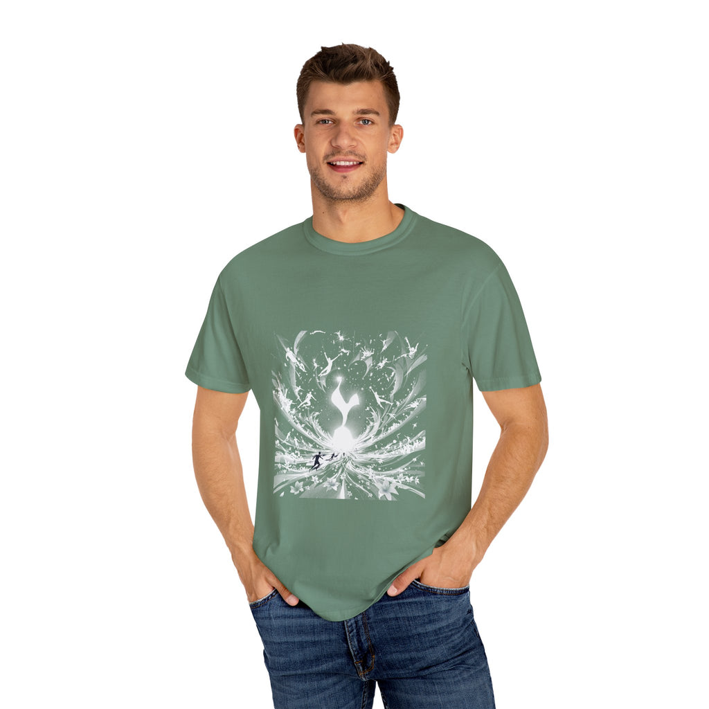 Artistic Flame Unisex T-Shirt - Garment-Dyed Graphic Tee