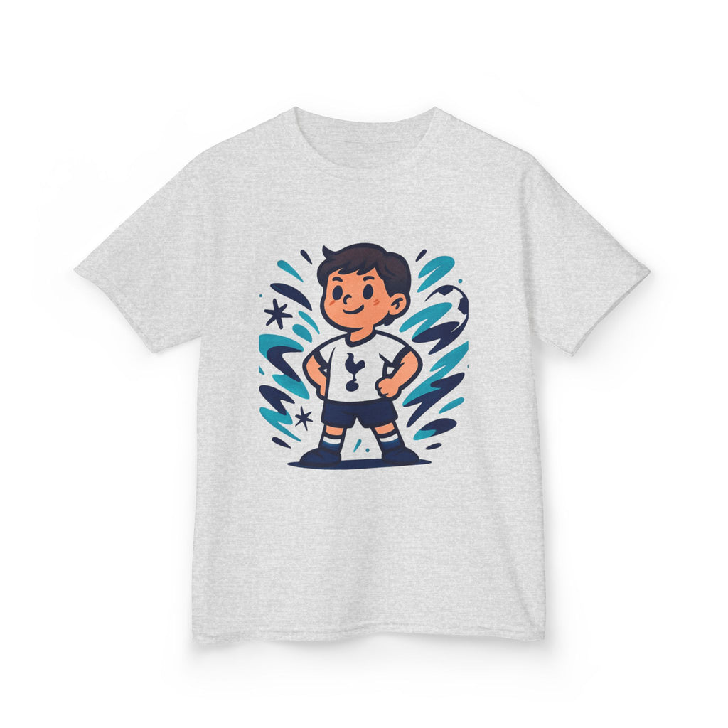 tottenham little spurs Superhero Kids Heavy Cotton Tee - Fun Cartoon Design for Playtime