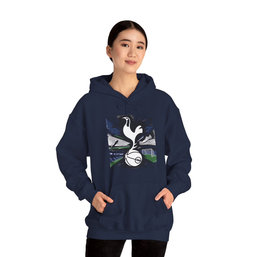 Tottenham Hotspur Crest Hoodie — Dynamic Streaks Football Fan Pullover