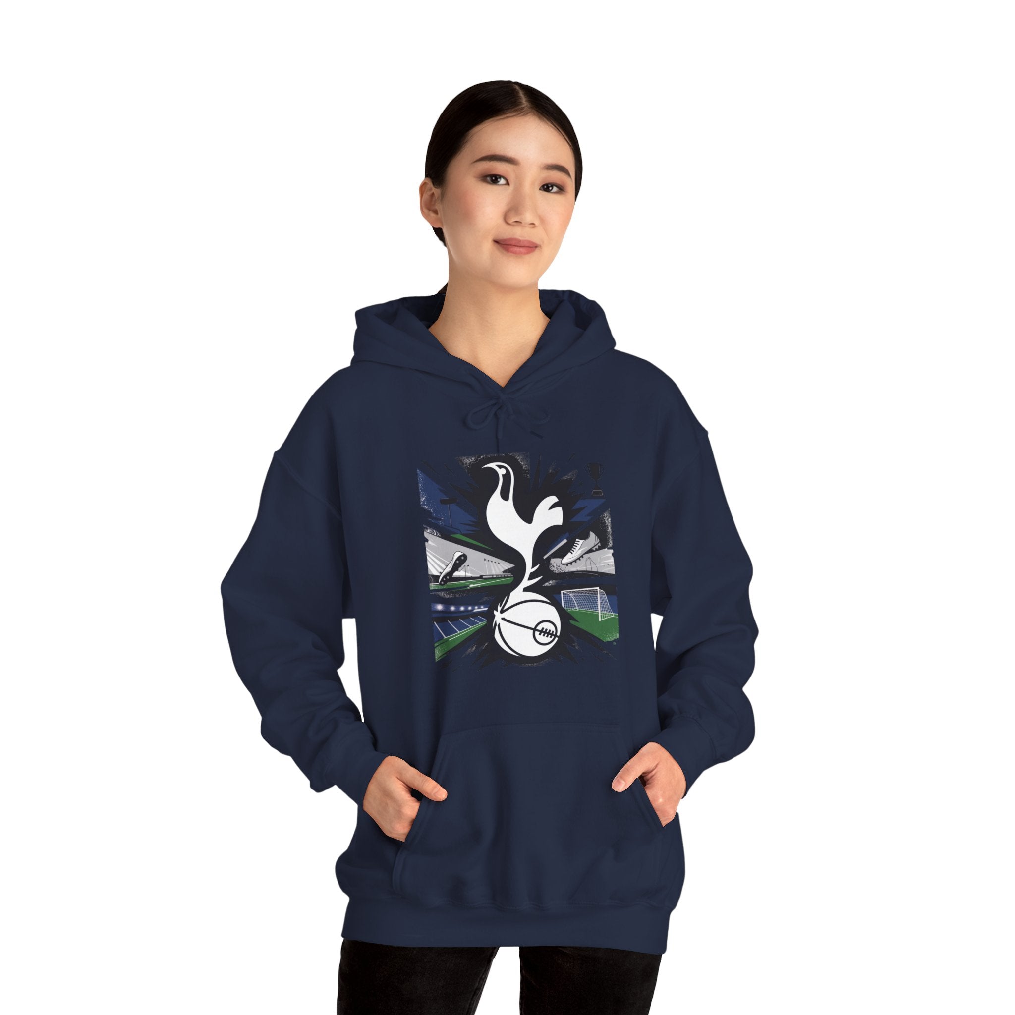 Tottenham Hotspur Crest Hoodie — Dynamic Streaks Football Fan Pullover