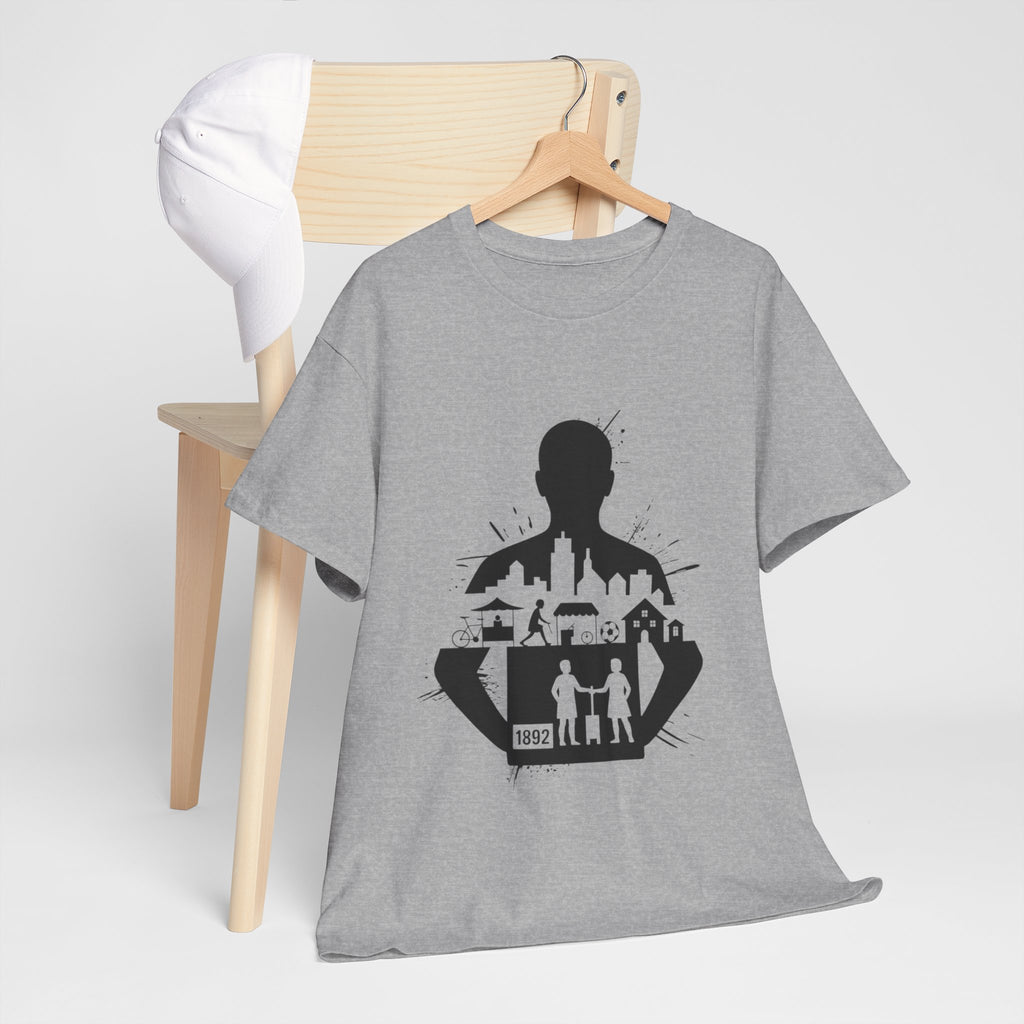 tottenham spurs abstract special Urban Silhouette Unisex Heavy Cotton Tee - Creative Cityscape Design