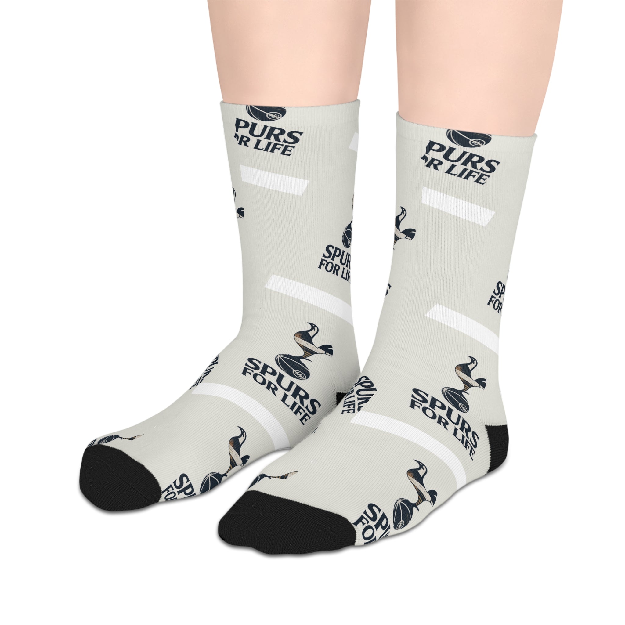 Tottenham spurs unofficial Inspirational Mid-Length Socks - Spread Positivity for Everyday Comfort