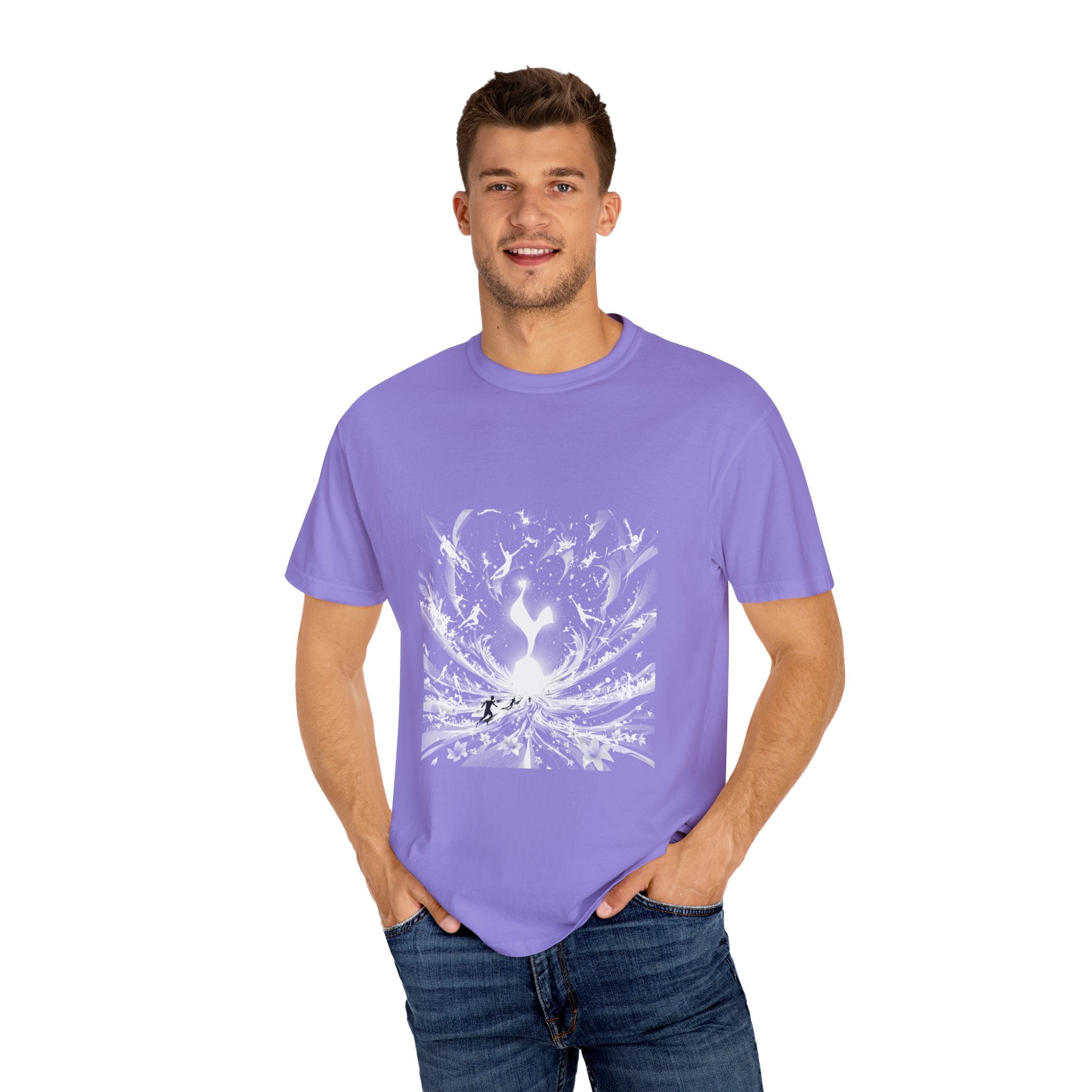 Artistic Flame Unisex T-Shirt - Garment-Dyed Graphic Tee