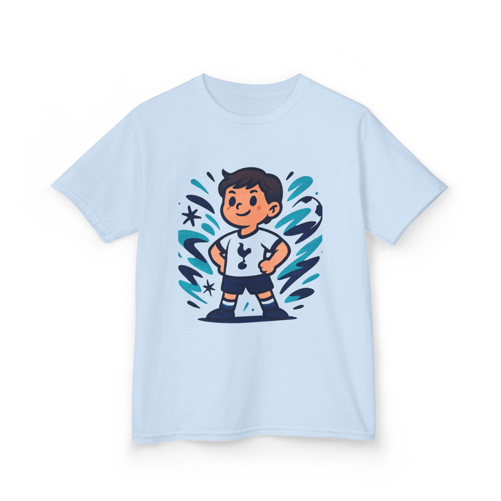 tottenham little spurs Superhero Kids Heavy Cotton Tee - Fun Cartoon Design for Playtime