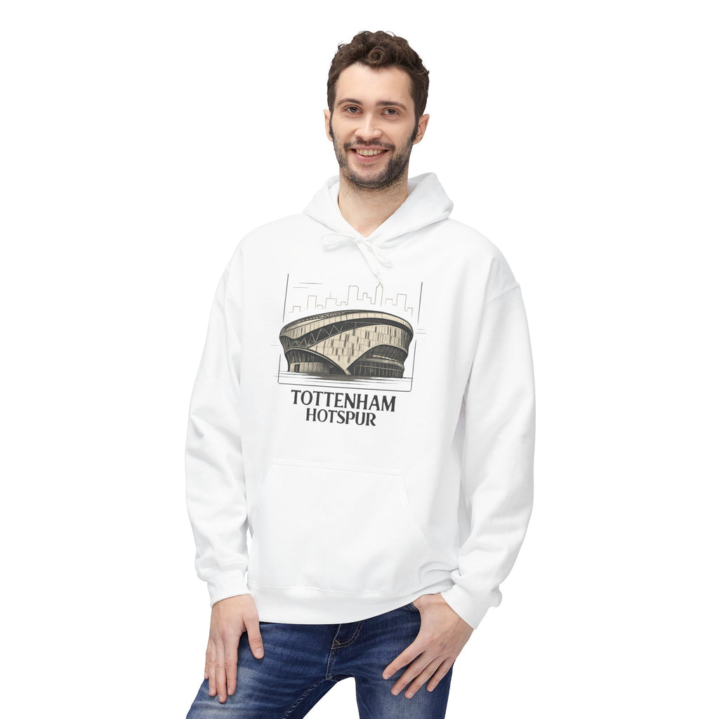 Tottenham Hotspur Stadium Hoodie — Vintage Stadium Illustration Football Fan Pullover