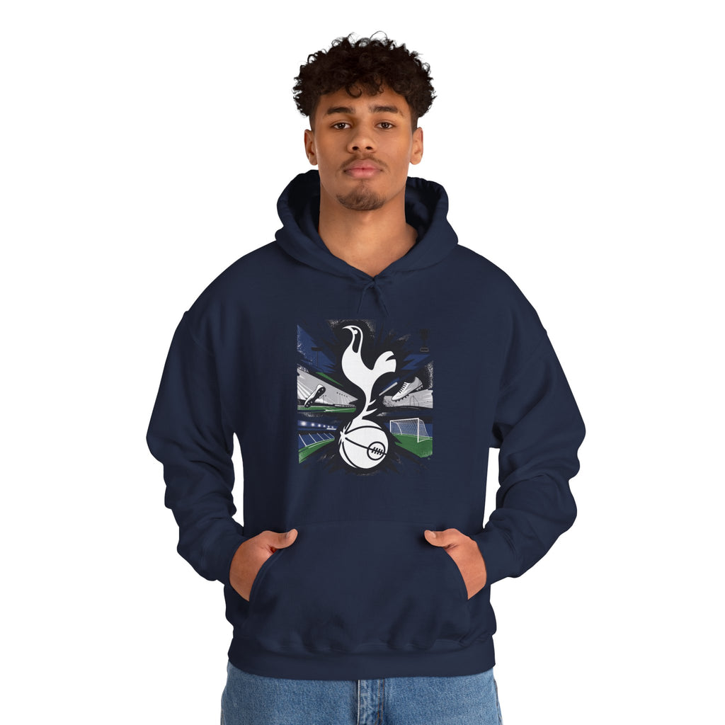 Tottenham Hotspur Crest Hoodie — Dynamic Streaks Football Fan Pullover