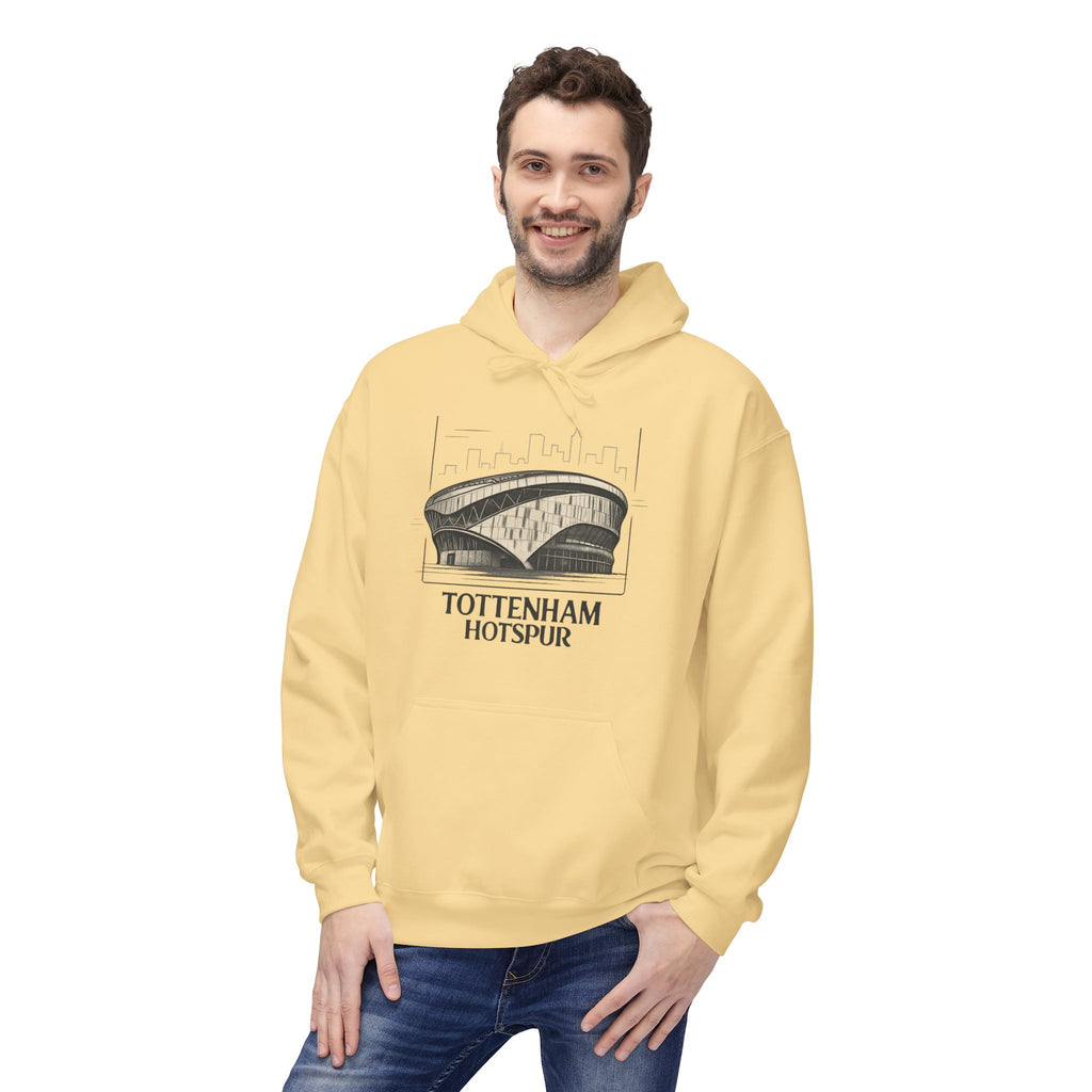 Tottenham Hotspur Stadium Hoodie — Vintage Stadium Illustration Football Fan Pullover