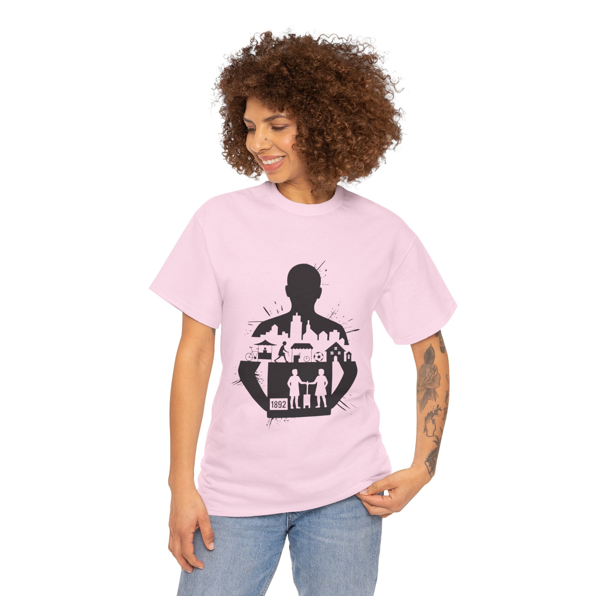 tottenham spurs abstract special Urban Silhouette Unisex Heavy Cotton Tee - Creative Cityscape Design