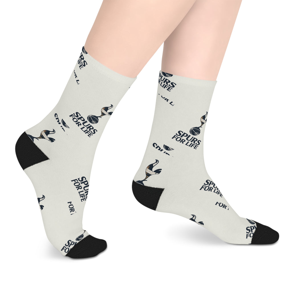 Tottenham spurs unofficial Inspirational Mid-Length Socks - Spread Positivity for Everyday Comfort