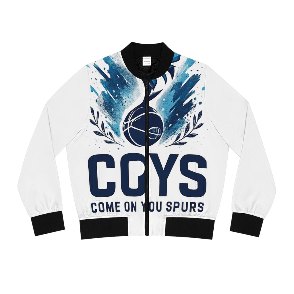COYS 'Come On You Spurs' Women's Bomber Jacket - Tottenham Football Fan Apparel