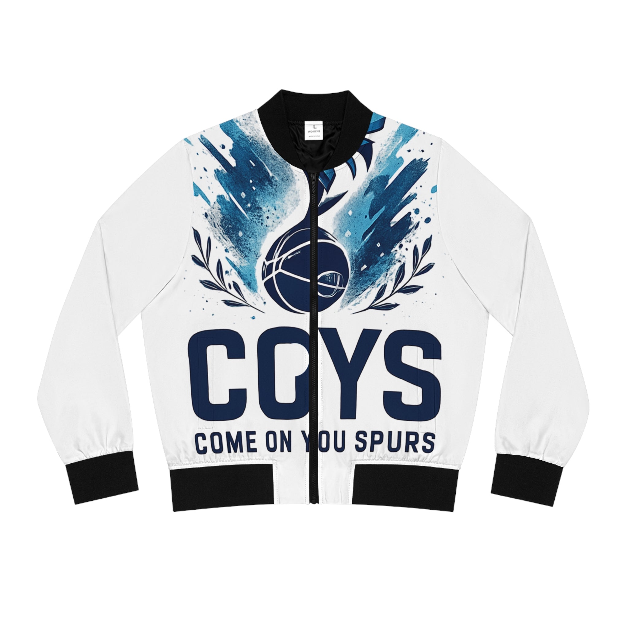 COYS 'Come On You Spurs' Women's Bomber Jacket - Tottenham Football Fan Apparel