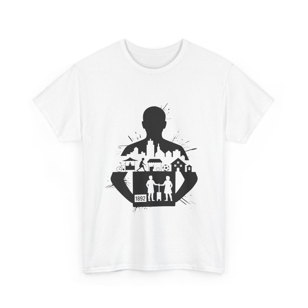 tottenham spurs abstract special Urban Silhouette Unisex Heavy Cotton Tee - Creative Cityscape Design