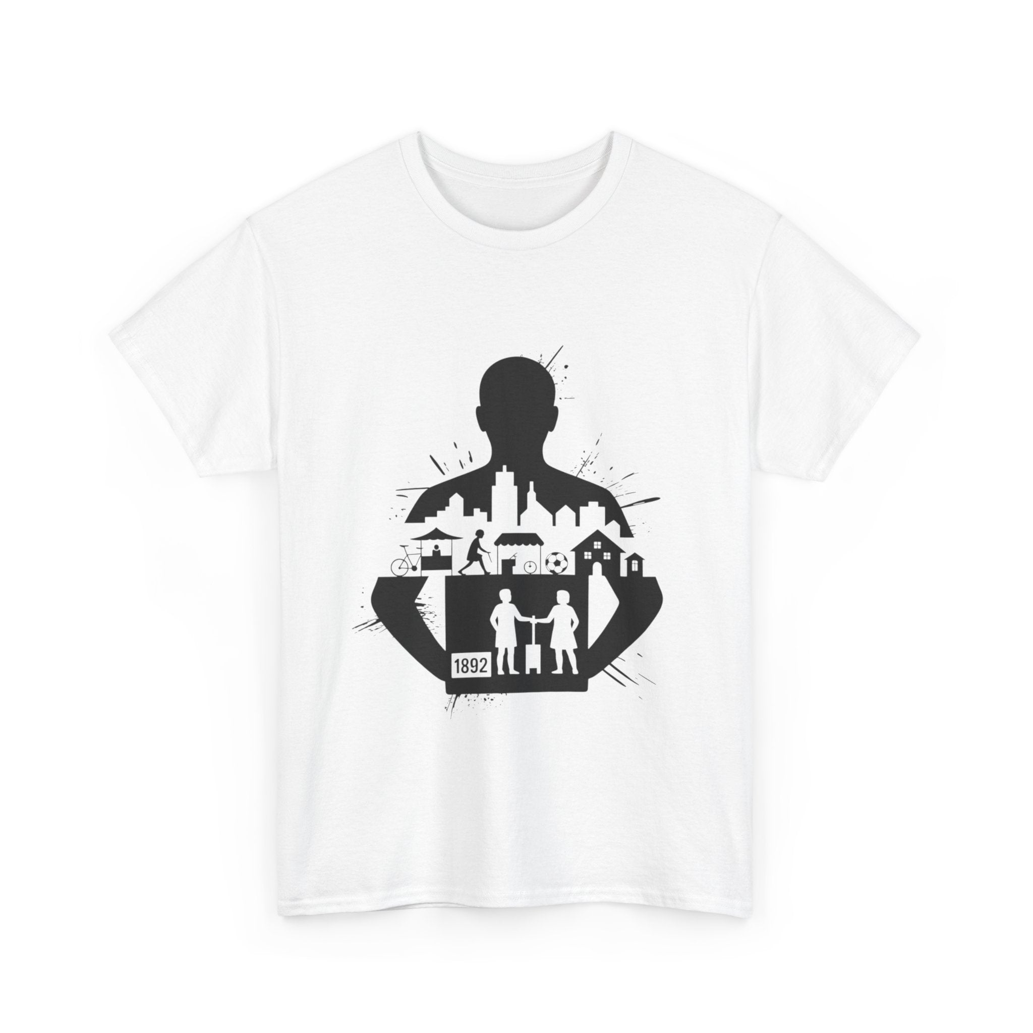 tottenham spurs abstract special Urban Silhouette Unisex Heavy Cotton Tee - Creative Cityscape Design