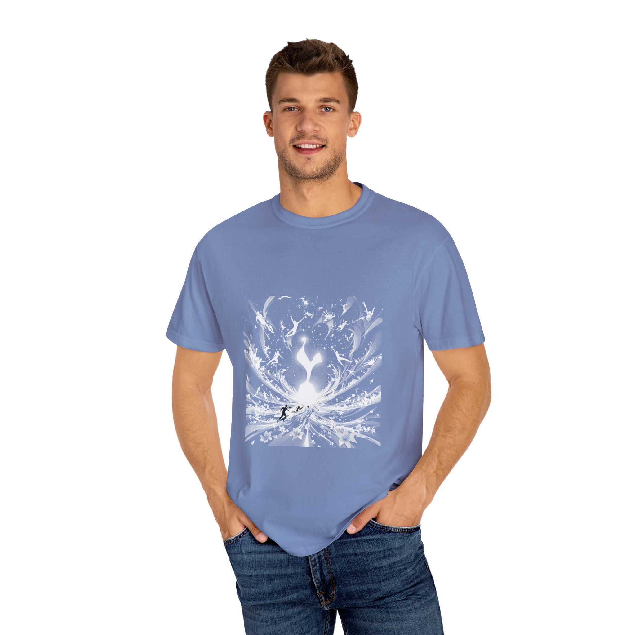 Artistic Flame Unisex T-Shirt - Garment-Dyed Graphic Tee